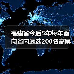 福建省今后5年每年面向省内遴选200名高层次人才（图1）