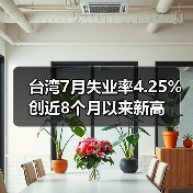 台湾7月失业率4.25% 创近8个月以来新高（图2）