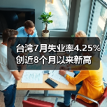 台湾7月失业率4.25% 创近8个月以来新高（图3）