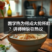 国学热为何成大势所趋？讲师稀缺引热议（图1）