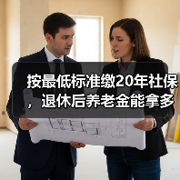 按最低标准缴20年社保，退休后养老金能拿多少？（图1）