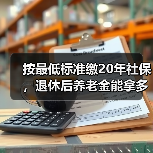 按最低标准缴20年社保，退休后养老金能拿多少？（图2）