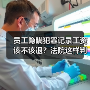 员工隐瞒犯罪记录工资该不该退?法院这样判!(图1) 员工隐瞒犯罪记录工资该不该退?法院这样判!(图1)