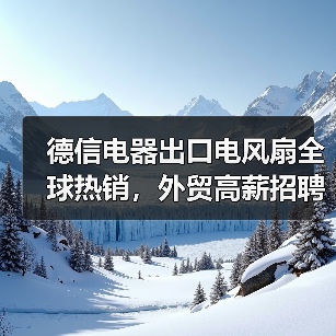 德信电器出口电风扇全球热销，外贸高薪招聘启事（图3）